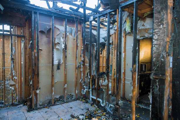 Professional Emergency Fire Cleanup technician working in Plano, KY